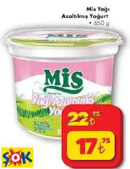 MİS YAĞI AZALTILMIŞ YOĞURT 650 G